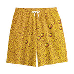 Water Drops On Beer Print Cotton Shorts