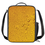 Water Drops On Beer Print Crossbody Lunch Bag