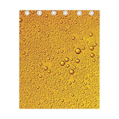 Water Drops On Beer Print Curtain