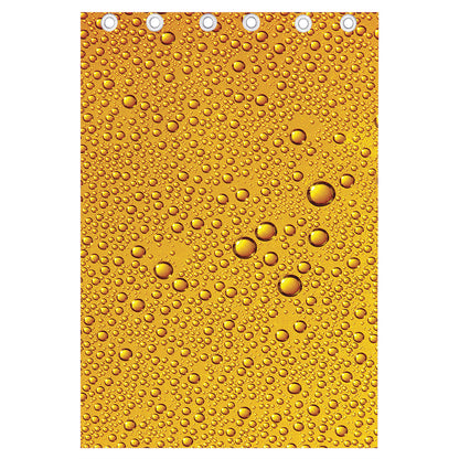 Water Drops On Beer Print Curtain