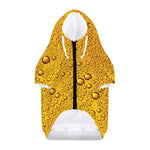 Water Drops On Beer Print Dog Zip Up Hoodie