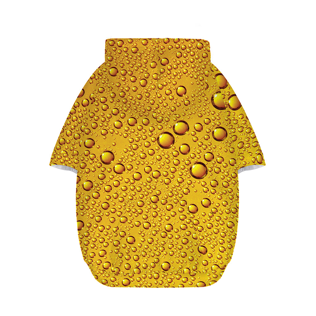 Water Drops On Beer Print Dog Zip Up Hoodie