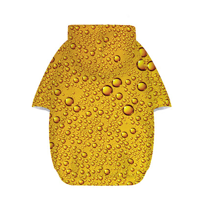 Water Drops On Beer Print Dog Zip Up Hoodie
