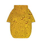 Water Drops On Beer Print Dog Zip Up Hoodie