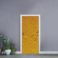Water Drops On Beer Print Door Sticker