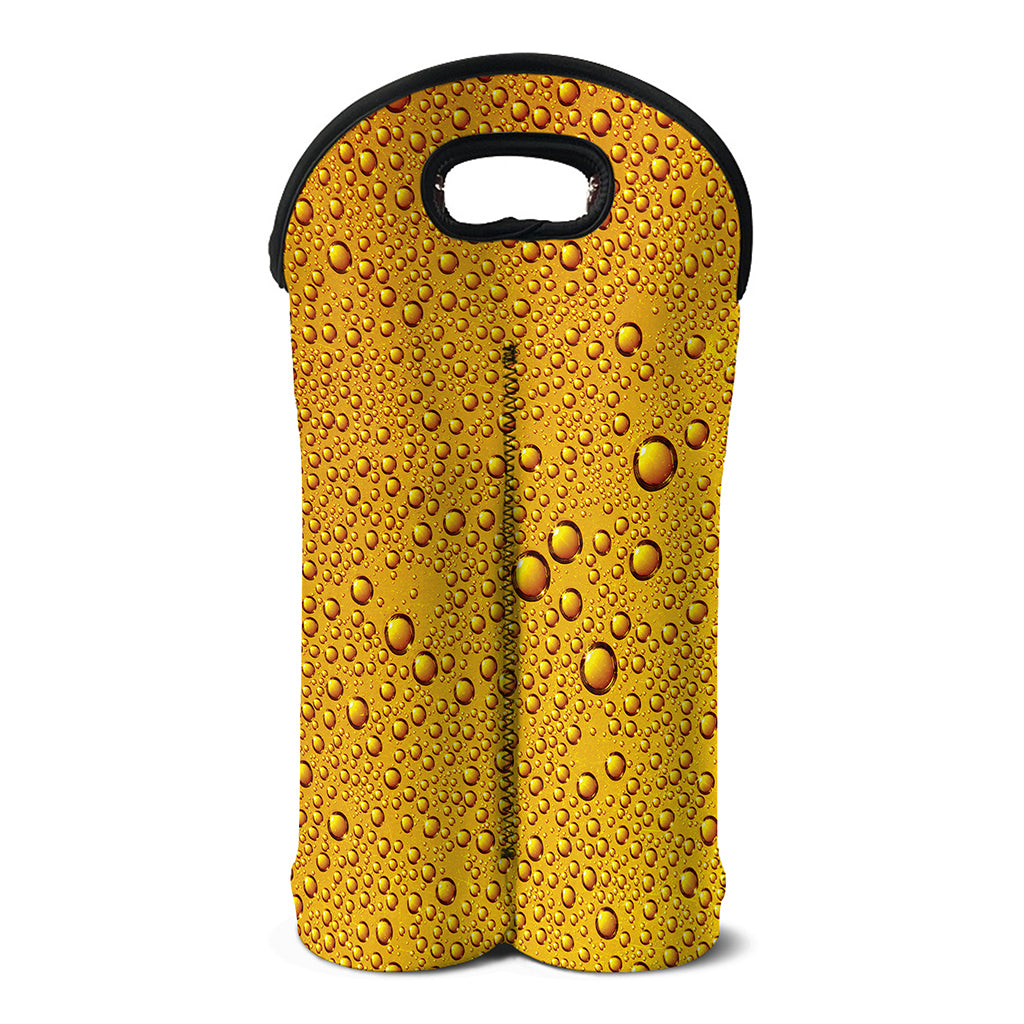 Water Drops On Beer Print Double Neoprene Wine Tote