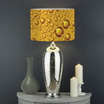 Water Drops On Beer Print Drum Lamp Shade