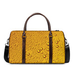 Water Drops On Beer Print Duffle Bag