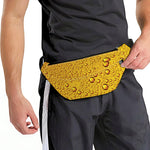 Water Drops On Beer Print Fanny Pack