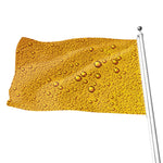 Water Drops On Beer Print Flag
