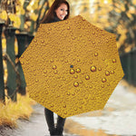 Water Drops On Beer Print Foldable Umbrella