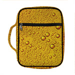 Water Drops On Beer Print Front Pocket Bible Bag