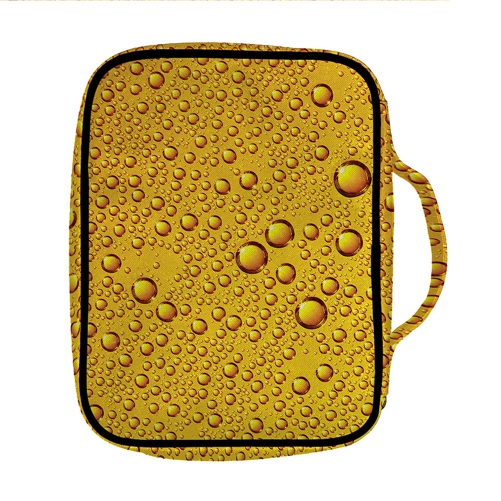 Water Drops On Beer Print Front Pocket Bible Bag