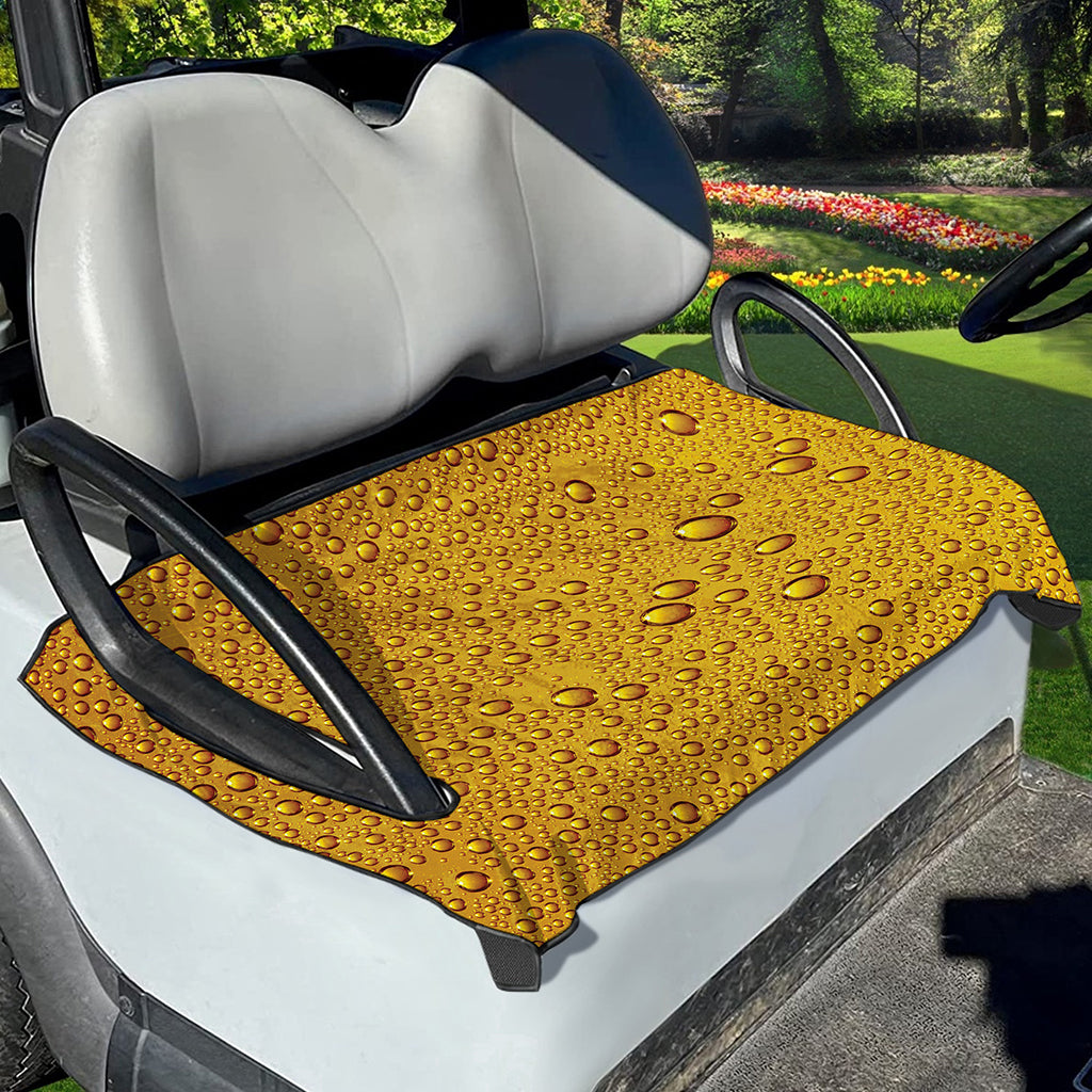 Water Drops On Beer Print Golf Cart Seat Cover
