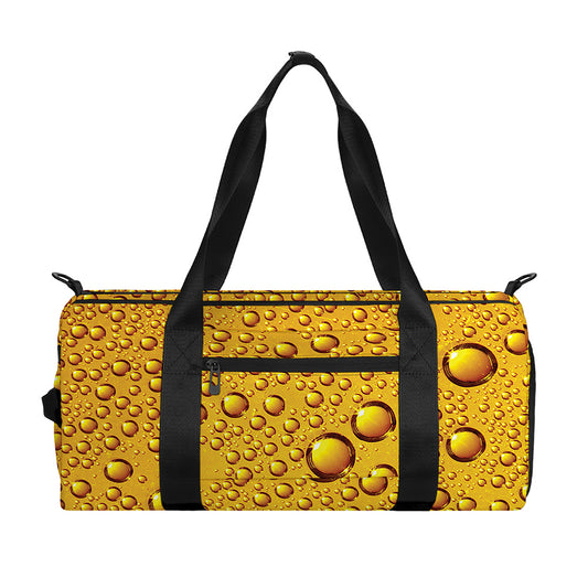Water Drops On Beer Print Gym Bag
