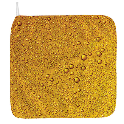 Water Drops On Beer Print Hand Towel
