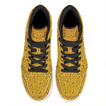 Water Drops On Beer Print High Top Leather Sneakers