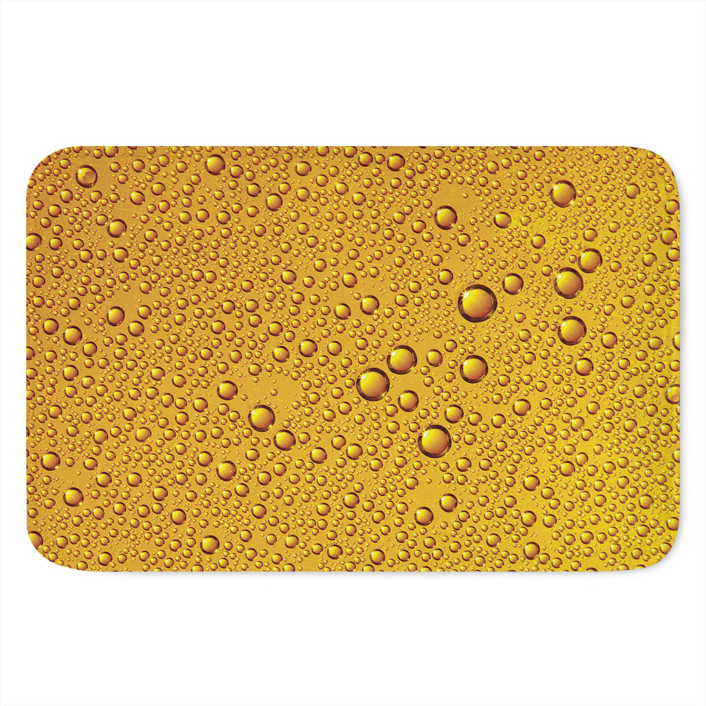 Water Drops On Beer Print Indoor Door Mat