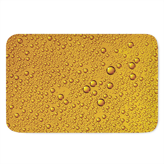Water Drops On Beer Print Indoor Door Mat