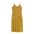 Water Drops On Beer Print Jersey Midi Cami Dress
