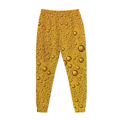 Water Drops On Beer Print Jogger Pants