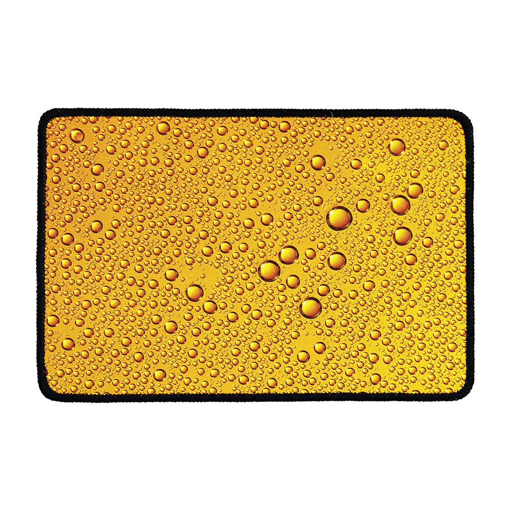 Water Drops On Beer Print Kitchen Mat