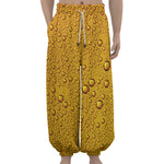 Water Drops On Beer Print Lantern Pants