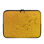 Water Drops On Beer Print Laptop Sleeve