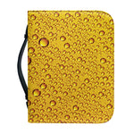 Water Drops On Beer Print Leather Bible Cover