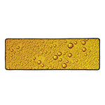 Water Drops On Beer Print Long Kitchen Mat