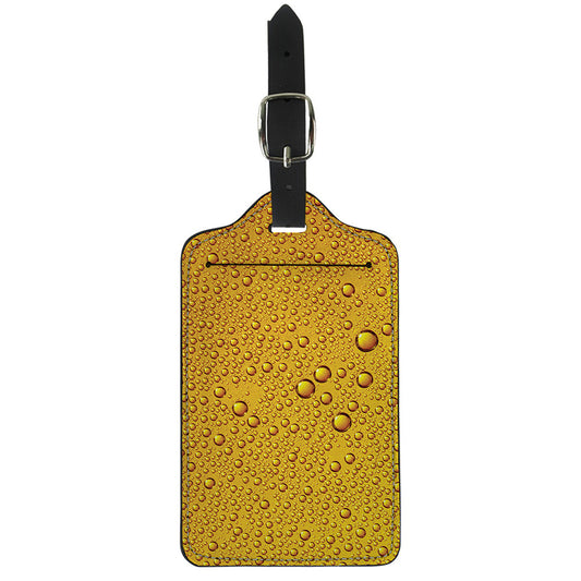 Water Drops On Beer Print Luggage Tag