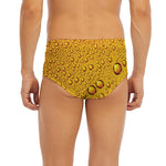 Water Drops On Beer Print Men's Briefs