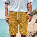 Water Drops On Beer Print Men's Cargo Shorts