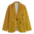 Water Drops On Beer Print Men's Cotton Blazer