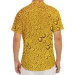 Water Drops On Beer Print Men's Deep V-Neck Shirt