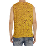 Water Drops On Beer Print Men's Fitness Tank Top