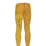 Water Drops On Beer Print Men's leggings