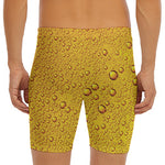 Water Drops On Beer Print Men's Long Boxer Briefs