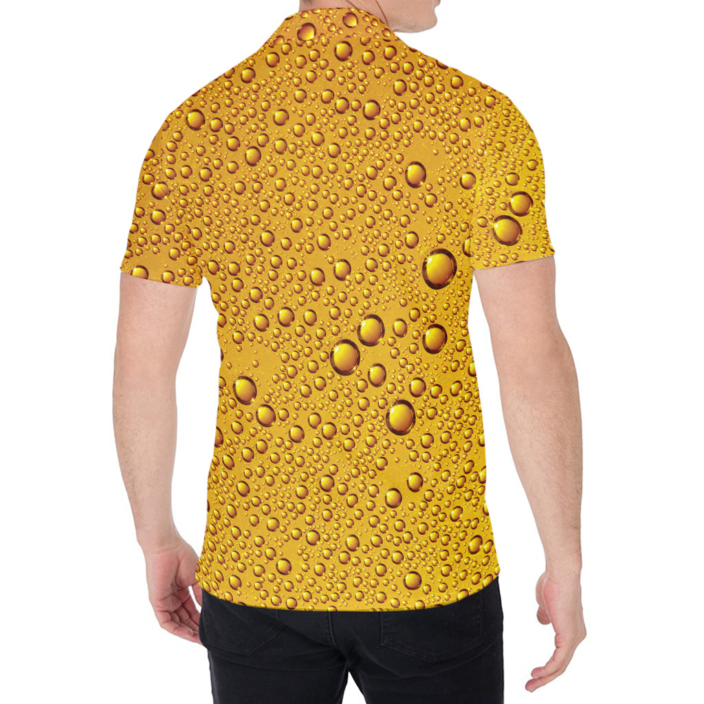 Water Drops On Beer Print Men's Shirt