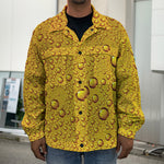 Water Drops On Beer Print Men's Shirt Jacket