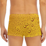 Water Drops On Beer Print Men's Short Boxer Briefs