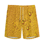 Water Drops On Beer Print Men's Sports Shorts