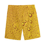 Water Drops On Beer Print Men's Sports Shorts