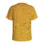 Water Drops On Beer Print Men's Sports T-Shirt