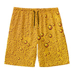 Water Drops On Beer Print Men's Swim Trunks
