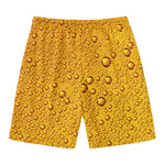 Water Drops On Beer Print Men's Swim Trunks