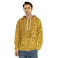 Water Drops On Beer Print Men's Velvet Pullover Hoodie