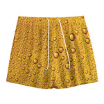 Water Drops On Beer Print Mesh Shorts