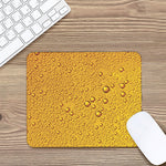Water Drops On Beer Print Mouse Pad