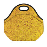 Water Drops On Beer Print Neoprene Lunch Bag